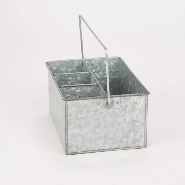Mind Reader Silver Galvanized steel Utensils Caddy Serve Ware Holder Basket Kitchen Condiment Organizer