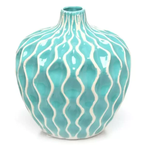 Benjara Pricelessly Colorful Decorative Agatha Ceramic Vases (Set of 3)