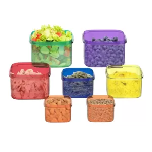 Classic Cuisine 7 -Piece Color Coded Portion Control Meal Prep Containers