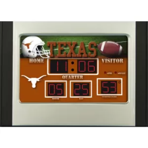 Team Sports America University of Texas NCAA Multi-Color Scoreboard Alarm Clock