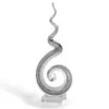 Badash Crystal Corkscrew Murano Style Art Glass H 18 in. Abstract Centerpiece