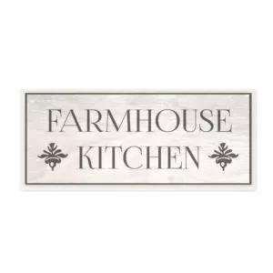 Stupell Industries 7 in. x 17 in. "Farmhouse Kitchen Typography" by Daphne Polselli Printed Wood Wall Art