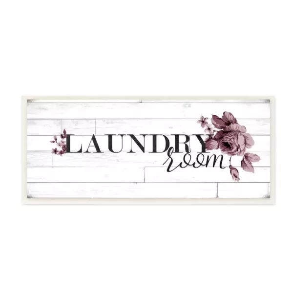 Stupell Industries 7 in. x 17 in. "Vintage Chic Laundry Room" by Ashley Hutchins Printed Wood Wall Art