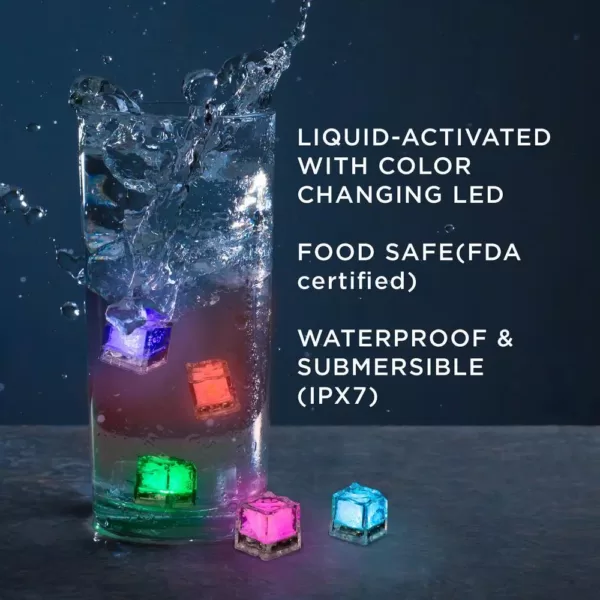 Lavish Home Ice Cube Shaped LED Lights (12-Per Pack)