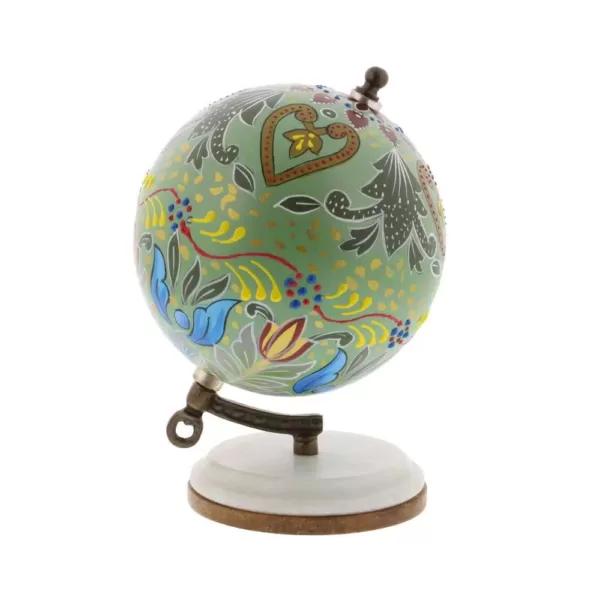 LITTON LANE 7 in. x 5 in. Modern Decorative Globe in Multi Colors