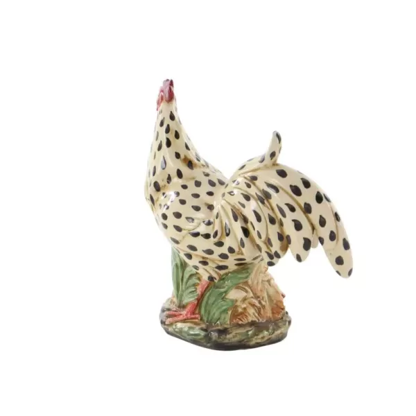 LITTON LANE 14 in. Colorful Rooster Decorative Figurine