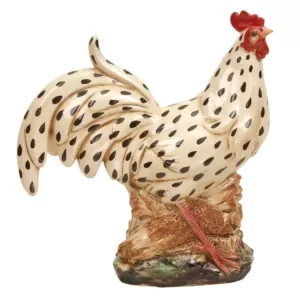 LITTON LANE 14 in. Colorful Rooster Decorative Figurine