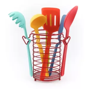 Fiesta 7-Piece Silicone Utensil Set with Wire Caddy