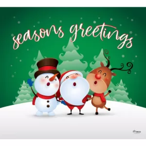 My Door Decor 7 ft. x 8 ft. Christmas Characters Seasons Greetings-Christmas Garage Door Decor Mural for Single Car Garage