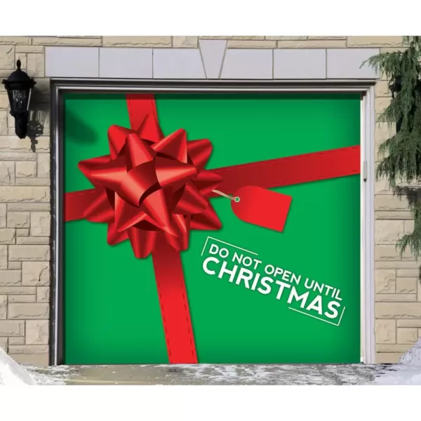 My Door Decor 7 ft. x 8 ft. don't Open Until Christmas Garage Door Decor Mural for Single Car Garage