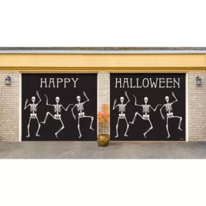 My Door Decor 7 ft. x 8 ft. Happy Halloween Halloween Garage Door Decor Mural for Split Car Garage