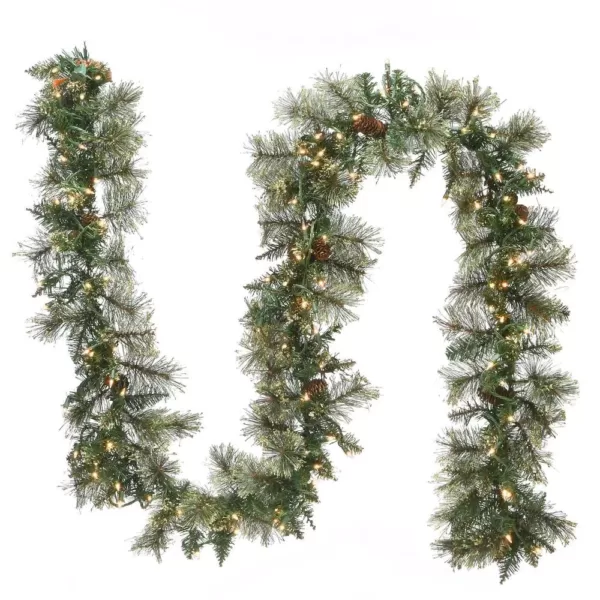 National Tree Company 9 ft. Golden Bristle Garland with Clear Lights