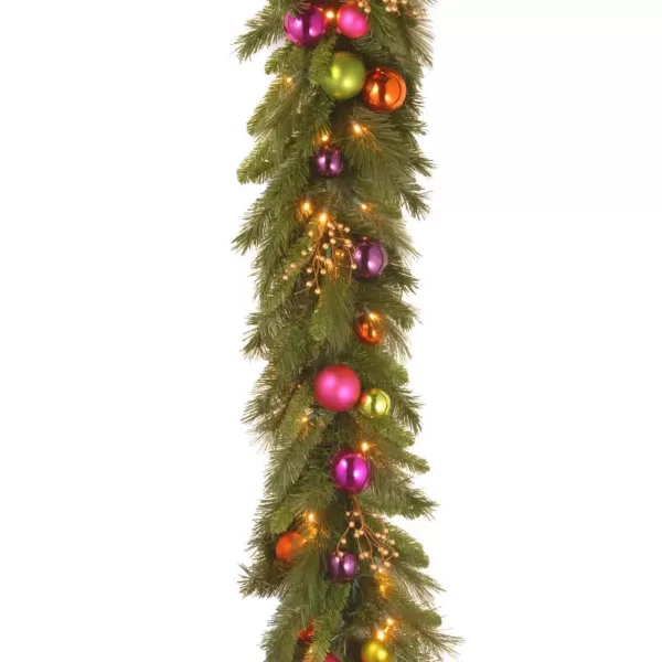 National Tree Company 6 ft. x 16 in. Kaleidoscope Garland with 50 Warm White LED Battery Operated Lights
