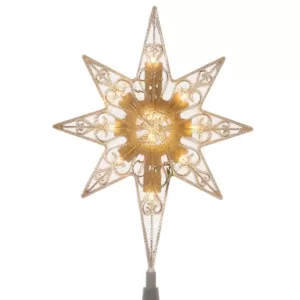 National Tree Company 11 in. Tree Top Star with Warm White LED Lights Ornament - only compatible with National Tree LED trees