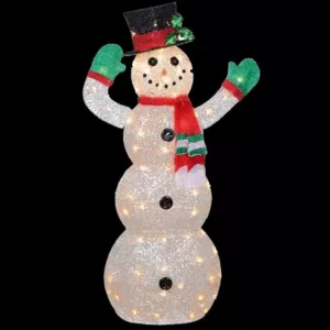 National Tree Company 48 in. Snowman Decoration with Clear Lights