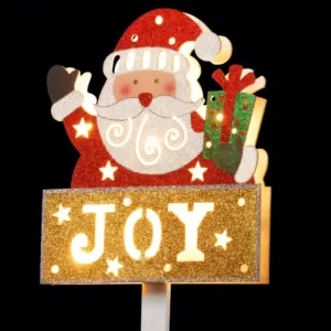 National Tree Company Pre-Lit 35 in. Santa with JOY Sign