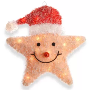 National Tree Company Pre-Lit 18 in. Smiling Yellow Star