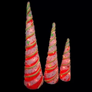 National Tree Company Pre-Lit Sisal Cone Assortment (3-Piece)