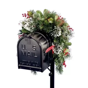 National Tree Company 36 in. Wintry Pine Collection Mailbox Cover