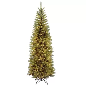 National Tree Company 7 ft. Kingswood Fir Pencil Artificial Christmas Tree with Clear Lights