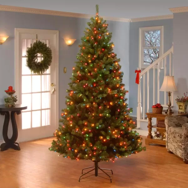 National Tree Company 7.5 ft. North Valley Spruce Artificial Christmas Tree with Dual Color LED Lights