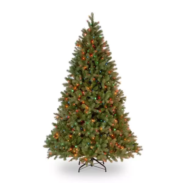 National Tree Company 7.5 ft. Feel-Real Downswept Douglas Fir Hinged Tree with 750 Multi-Color Lights