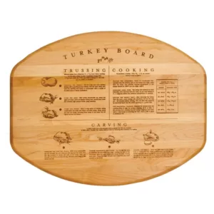Catskill Craftsmen Branded Hard Wooden Turkey Cutting Board with Wedge