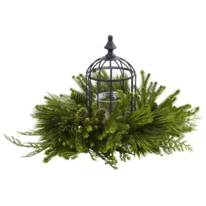 Nearly Natural Mixed Pine Birdhouse Candelabrum