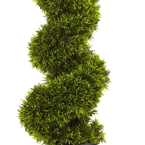 Nearly Natural 3 ft. Grass Spiral Topiary with Deco Planter