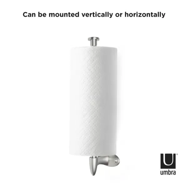 Umbra Nickel Stream Wall Mounted Paper Towel Holder