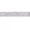 Northlight 2.5 in. x 16 yds. White and Silver Glitter Swirl Design Wired Craft Ribbon