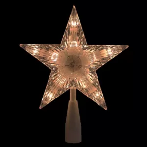 Northlight 7 in. Traditional 5-Point Star Christmas Tree Topper - Clear Lights