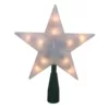 Northlight 7 in. Lighted Frosted 5-Point Star Christmas Tree Topper with Clear Lights