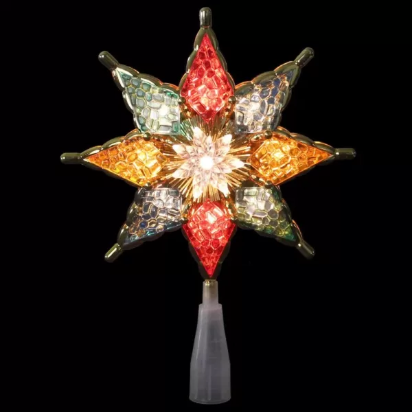 Northlight 8 in. Multi-Color Crystal 8-Point Star Christmas Tree Topper