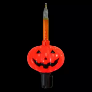 Northlight 9 ft. 10-Light Jack O'Lantern Pumpkin Halloween Bubble Light Set in Black Wire