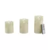 Lavish Home Lace Design Flameless Candle Set with Remote Control (Set of 3)