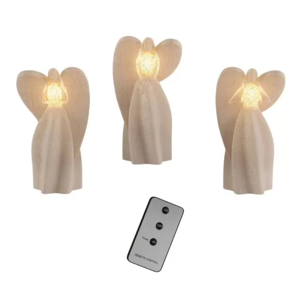 Lavish Home Angel LED Flameless Candle Set (Set of 3)