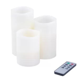 Lavish Home 3-Piece LED Flameless Votive Candle Set with Remote