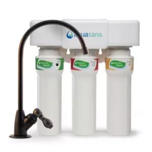 Aquasana 3-Stage Max Flow Under Counter Water Filtration System with Faucet in Oil Rubbed Bronze