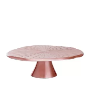 Old Dutch 14-1/2 in. D Rose Gold "Lily Pad" Cake Stand