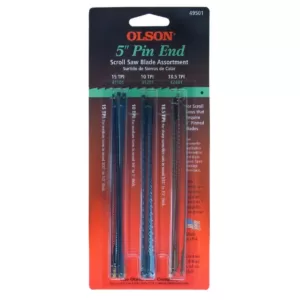 Olson Saw 5 in. L Plain End Scroll Saw Blades with 20 TPI Skip Tooth Universal Number 2 Blades