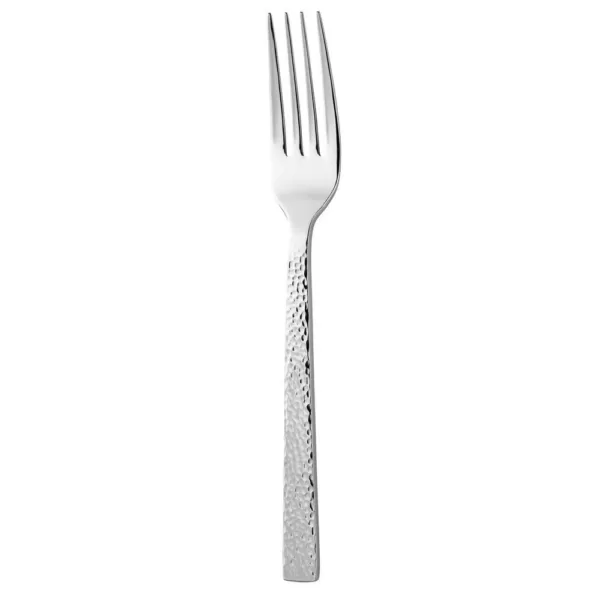 Oneida Chef's Table Hammered 18/0 Stainless Steel European Dinner Forks (Set of 12)