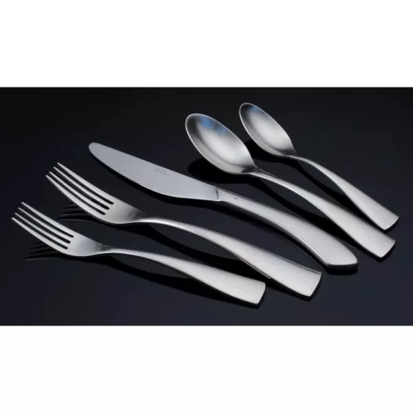 Oneida Satin Reflections Stainless Steel 18/10 Oval Bowl Soup/Dessert Spoons (Set of 12)