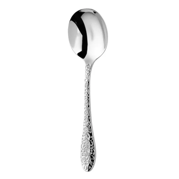 Oneida Ivy Flourish 18/10 Stainless Steel Teaspoons, European Size (Set of 12)