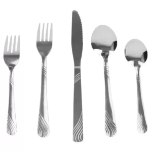 Home Basics River 20-Piece Stainless Steel Flatware Set