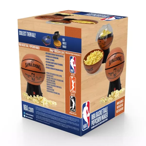 Uncanny Brands Kernel Capacity 3 oz. Orange and Black NBA/Spalding Hot-Air Popcorn Maker