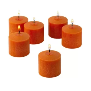 Light In The Dark 10 Hour Orange Unscented Votive Candles (Set of 36)