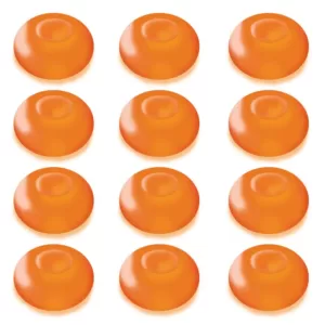 LUMABASE 1.25 in. D x 0.875 in. H x 1.25 in. W Orange Floating Blimp Lights (12-Count)