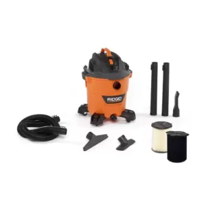 RIDGID 12 Gal. 5.0-Peak HP NXT Wet/Dry Shop Vacuum with Filter, Hose, Accessories and Wet Application Filter