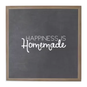 Petal Lane Chalk Happiness Is Homemade, Rustic Brown Frame, Magnetic Memo Board